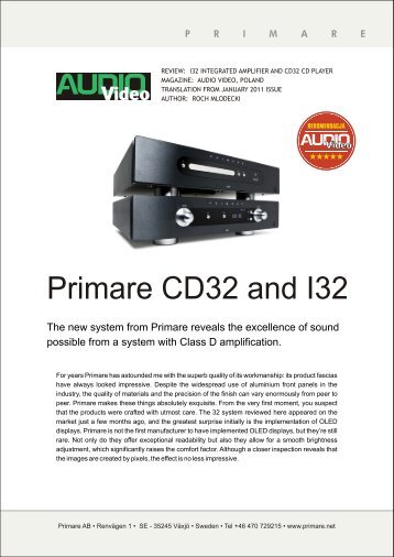 I32CD32/Poland/AV/0111/eng - Primare