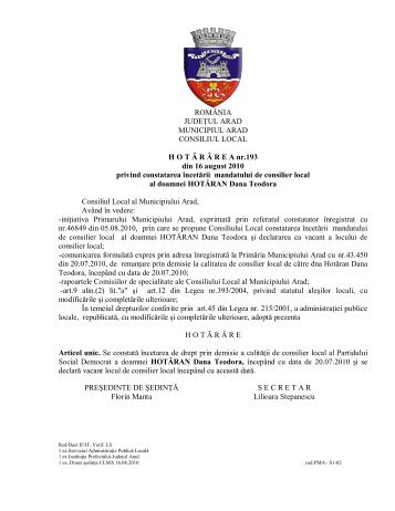 Vizualizare PDF - PrimÄria Municipiului Arad