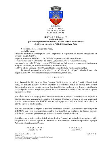 Vizualizare PDF - PrimÄria Municipiului Arad