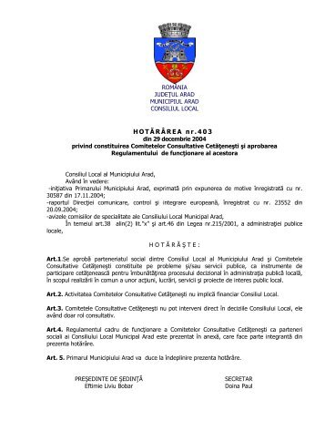 Vizualizare PDF - Primaria Municipiului Arad