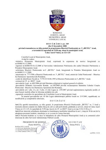 Vizualizare PDF - Primaria Municipiului Arad
