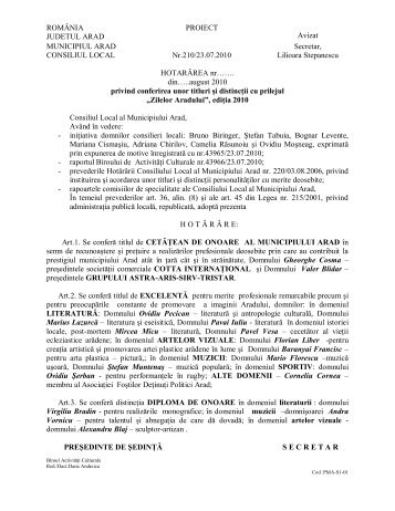 Vizualizare PDF - Primaria Municipiului Arad
