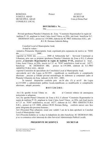 PrimÄria Municipiului Arad