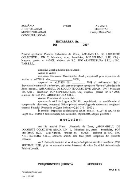 Ansamblu de locuinÅ£e colective, DN 7, MicÄlaca - Primaria ...