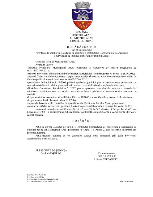 Vizualizare PDF - Primaria Municipiului Arad