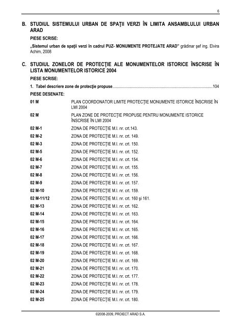 Zona monumente protejate - Primaria Municipiului Arad