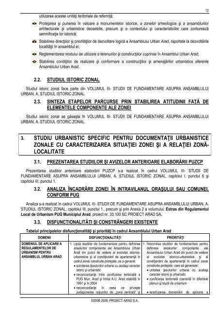 Zona monumente protejate - Primaria Municipiului Arad