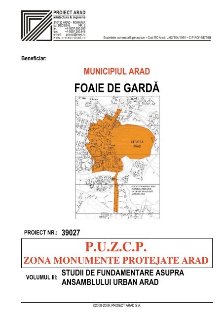 Zona monumente protejate - Primaria Municipiului Arad