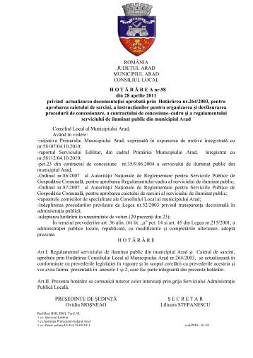 Vizualizare PDF - PrimÄria Municipiului Arad