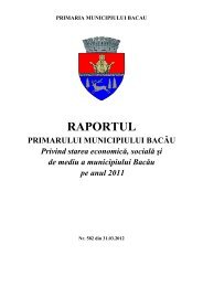 RAPORTUL - PrimÄria BacÄu