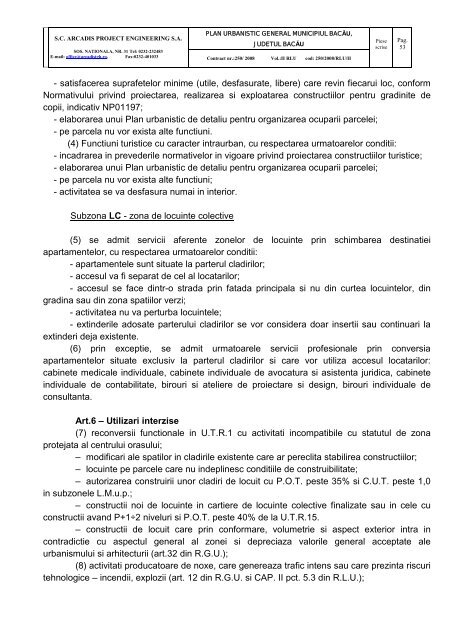 reactualizare plan urbanistic general al municipiului bacau