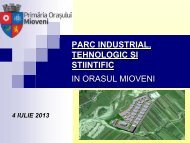 parc industrial, tehnologic si stiintific in orasul ... - Primaria Mioveni