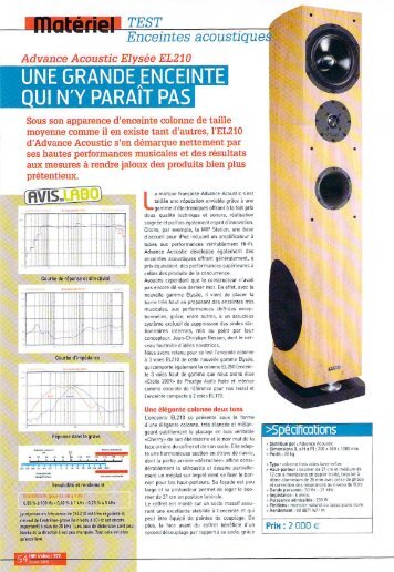 UNE GRANDE ENCEINTE - Advance Acoustic • Advance Acoustic