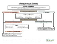 Mild Pain Treatment Algorithm - Primaris