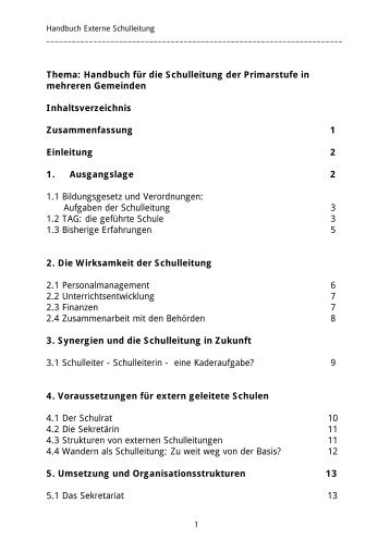 Zertifikationsarbeit E.Rubitschung - Primarschule Zwingen