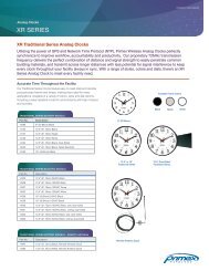 Analog Clocks XR SERIES - Primex Wireless