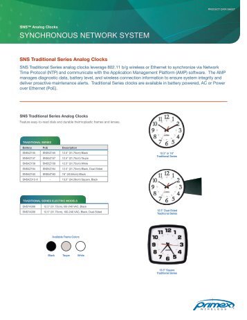 SYNCHRONOUS NETWORK SYSTEM - Primex Wireless