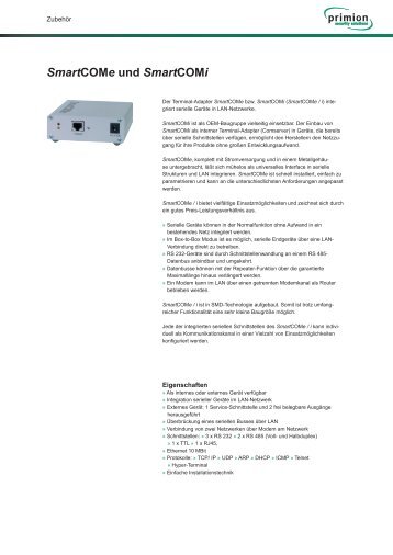 Schnittstellenwandler SmartCOM - primion Technology AG