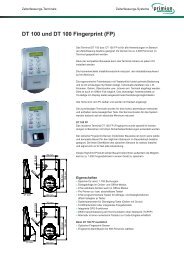 DT 100 und DT 100 Fingerprint (FP) - primion Technology AG