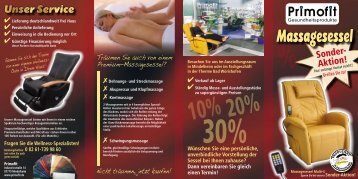 Massagesessel - Primofit Gesundheitsprodukte