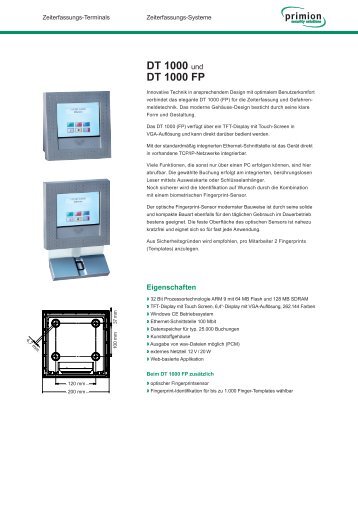 DT 1000 und DT 1000 FP - primion Technology AG