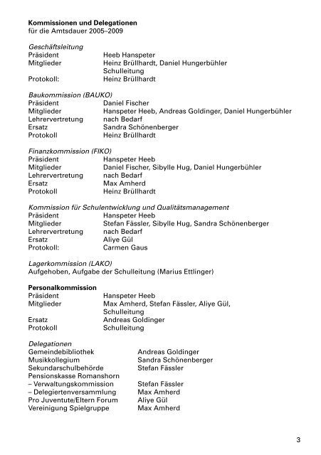 Budget 2009 - Primarschulgemeinde Romanshorn