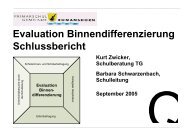 Evaluation Binnendifferenzierung Schlussbericht