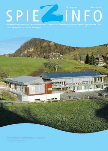 Spiezinfo 2008: Primarschule und Kindergarten Faulensee (PDF)