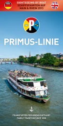 sightseeing by boat schiffsfahrten auf main & rhein 2013 - Primus-Linie