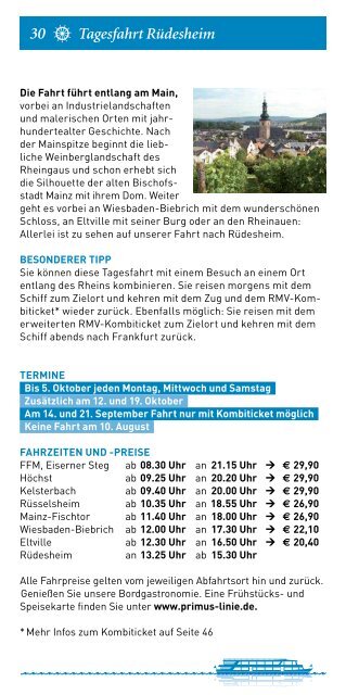 SoMMerfahrPlan 2013 - Primus-Linie