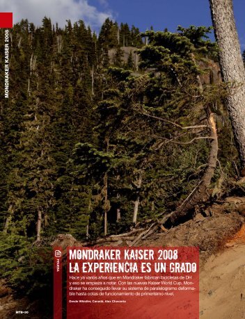 La experiencia es un grado MONDRAKER KAISER ... - Primus Sports