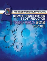 Service Consolidation Report - Prince George's County