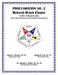 PROCLAMATION NO. 2 Deborah Grand Chapter - Prince Hall ...