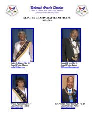 Deborah Grand Chapter - Prince Hall Grand Masonic Lodge of ...