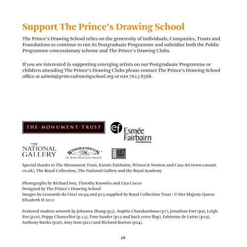 Summer School brochure - The Prince's Drawing School