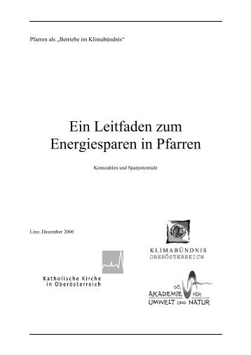 Ein Leitfaden zum Energiesparen in Pfarren