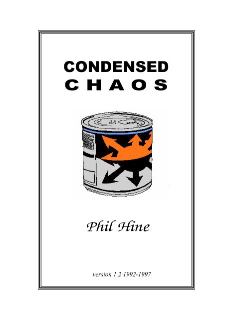 CONDENSED C H A O S Phil Hine - Principia Discordia