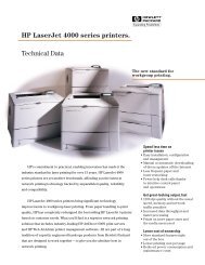 HP LaserJet 4000 series printers. Technical Data - NTS Computers ...