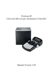 ProScan III Universal Microscope Automation Controller Manual ...