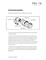 H122 Focus Drive Installation - Prior Scientific, Inc.