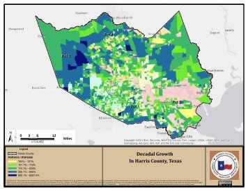 ±Decadal Growth in Harris County by Block