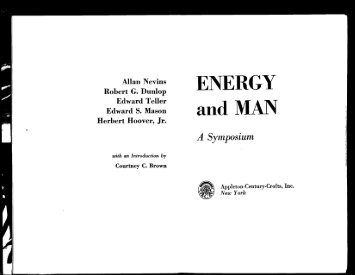 EI\ERGY and MAN