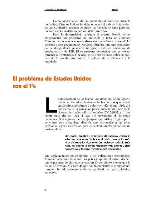 Dossier El precio de la desigualdad - Prisa Ediciones