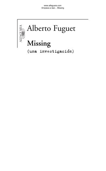 Primeras pÃ¡ginas de Missing - Prisa Ediciones