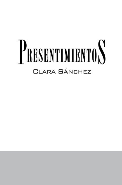 Primeras pÃ¡ginas de 'Presentimientos' - Prisa Ediciones