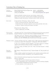 Curriculum Vitae of Xuefeng Gao - Prism Web Pages - Georgia ...