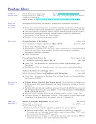 Resume [pdf] - Prism Web Pages - Georgia Institute of Technology