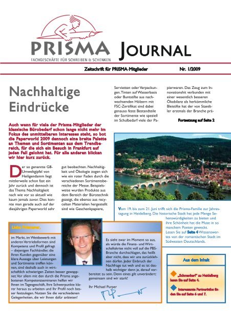 JOURNAL - Prisma Fachhandels AG