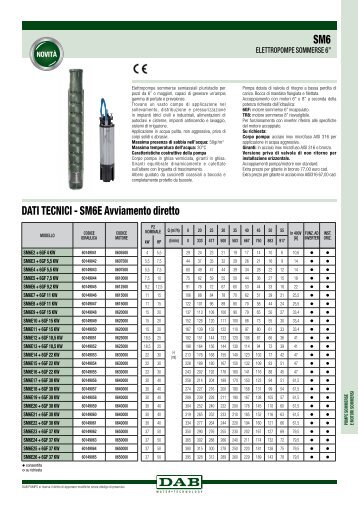 SCHEDA TECNICA - DAB Pumps S.p.a.