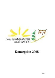 Konzeption 2008 - Waldkindergarten Schalkham